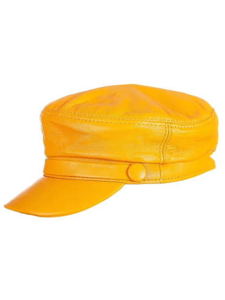 Czapka damska z daszkiem – żółta
