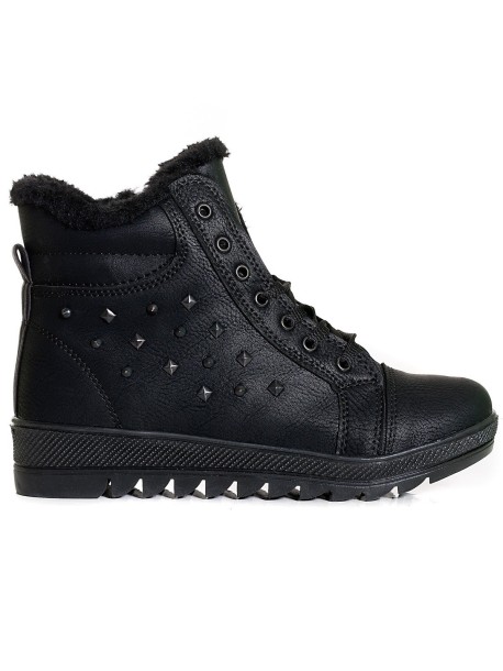 Dziecięce buty zimowe w kolorze czarnym