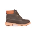 Skórzane męskie buty do kostki w kolorze zielonym