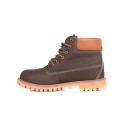 Skórzane męskie buty do kostki w kolorze zielonym