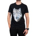 T-shirt męski z nadrukiem wilka