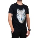 T-shirt męski z nadrukiem wilka