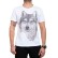 Biały męski t-shirt z motywem wilka