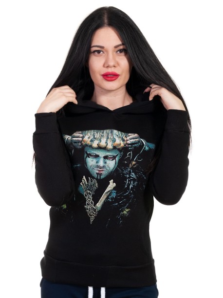 Bluza damska z kapturem w kolorze czarnym