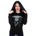 Bluza damska z kapturem w kolorze czarnym