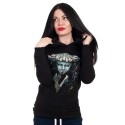 Bluza damska z kapturem w kolorze czarnym