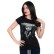 Czarne damskie t-shirty z krótkim rękawem