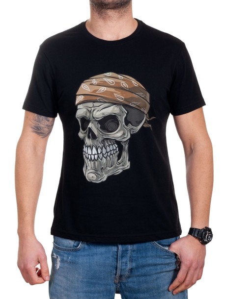 T-shirt męski z motywem czaszki