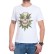 Biały męski t-shirt z motywem marihuany