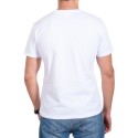 Biały męski t-shirt z motywem marihuany