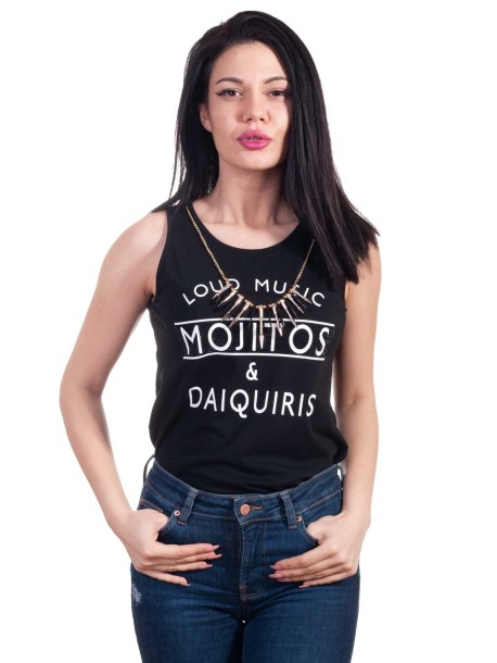 Czarny T-shirt "Mojitos"