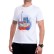 Biały męski t-shirt z motywem statku