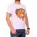 Biały męski t-shirt z nadrukiem karpia