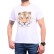 Biały męski t-shirt z motywem tygrysa