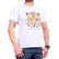 Biały męski t-shirt z motywem tygrysa