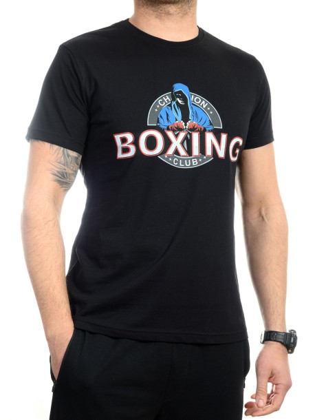 Czarne T-shirty z motywem boksu