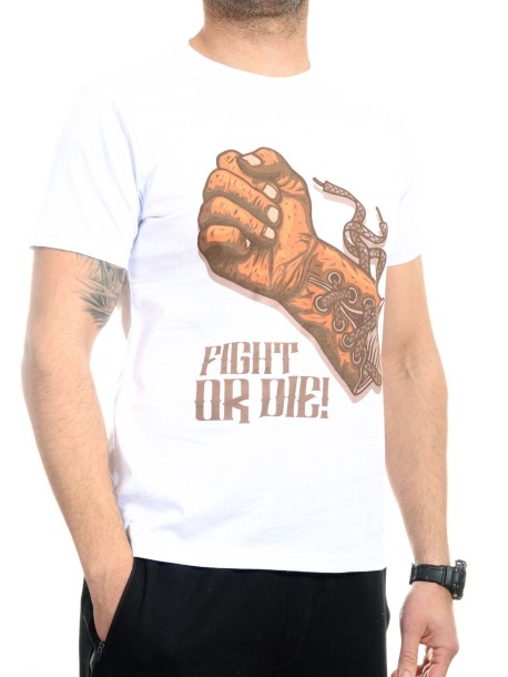 Biały t-shirt dla bokserów