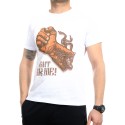 Biały t-shirt dla bokserów