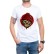 Biały t-shirt z małpą