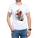 Biały męski t-shirt z motywem ryby Yakuza