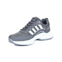 Buty sportowe w kolorze szarym z białymi paskami