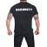 T-shirt z napisem "Ochrona" na plecach