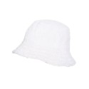 Biała czapka typu "bucket hat"