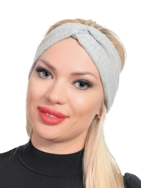 Jasnoszara opaska na głowę