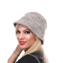 Jasnoszara czapka typu "bucket hat"