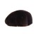 Czapka typu "beret" w ciemnobrązowym kolorze, wykonana z futra norek
