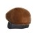 Jasnobrązowa czapka typu "beanie" z futra norek