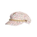 Elegancki damski beret z dekoracją