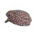 Elegancki damski beret w kolorze, ozdobiony dekoracją