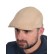 Męska czapka typu "flat cap" z denimu w kolorze beżowym