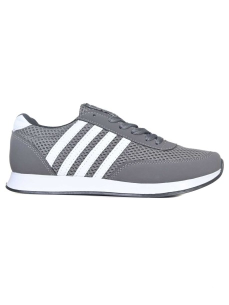Buty sportowe z paskami – szare