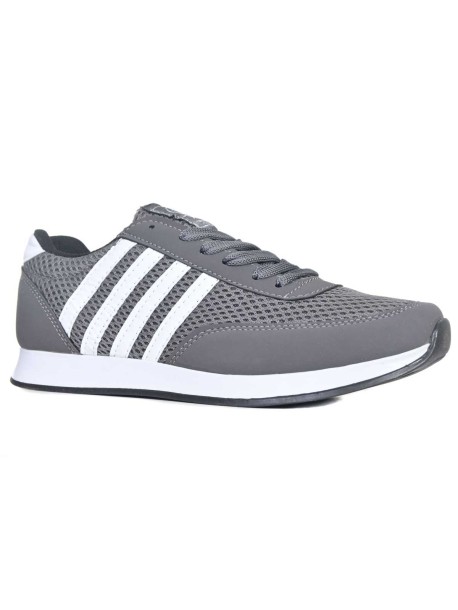 Buty sportowe z paskami – szare