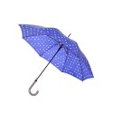 Niebieski parasol w grochy