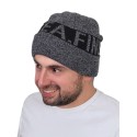 Męska zimowa czapka w kolorze szarym