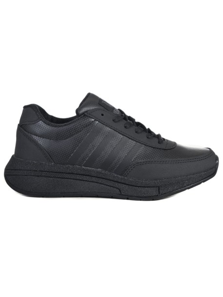 Damskie buty sportowe z paskami – czarne