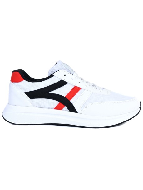 Białe oddychające buty sportowe