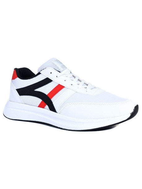 Białe oddychające buty sportowe