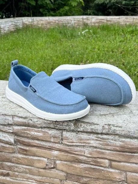 Wygodne męskie espadryle – jasnoniebieskie