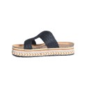 Damskie czarne klapki w stylu boho