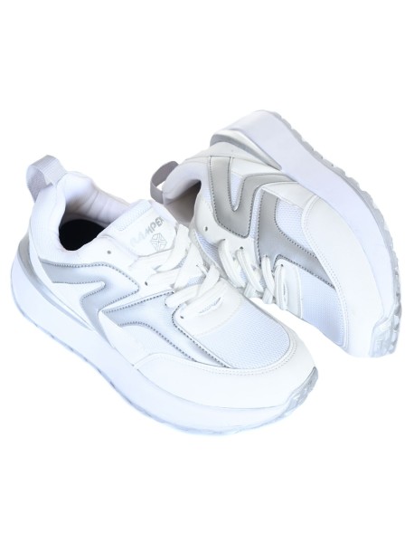 Białe letnie damskie buty sportowe