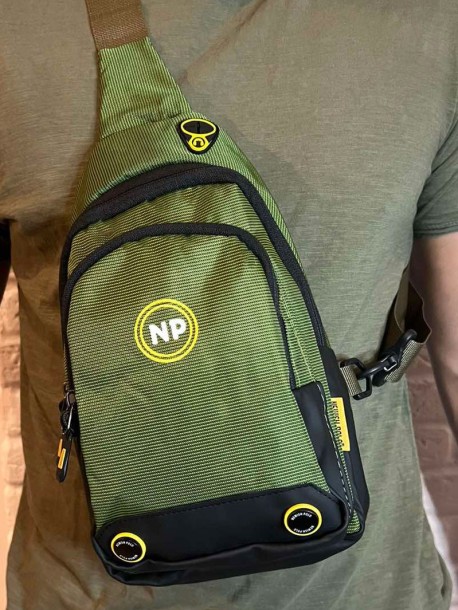 Zielona męska torba z tkaniny, model NP