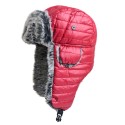 Czapka uszanka, kolor bordo