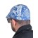 Letni czapka typu "casquette" w kolorze niebieskim z motywami kwiatowymi