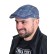 Czapka z daszkiem typu "flat cap" w ciemnoniebieskim kolorze