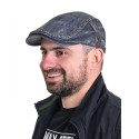 Czapka z daszkiem typu "flat cap" w kolorze czarnym