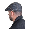 Czapka z daszkiem typu "flat cap" w kolorze czarnym